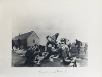 Récupération de soupe tombée à terre. © AMRC - Collection particulière (Bruno de La Pintière).